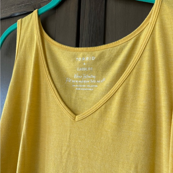 TORRID✨Golden Yellow V Neck Tank - Picture 4 of 4